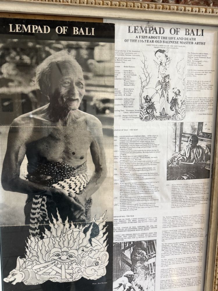 Lempad is one of Bali's most iconic artists!