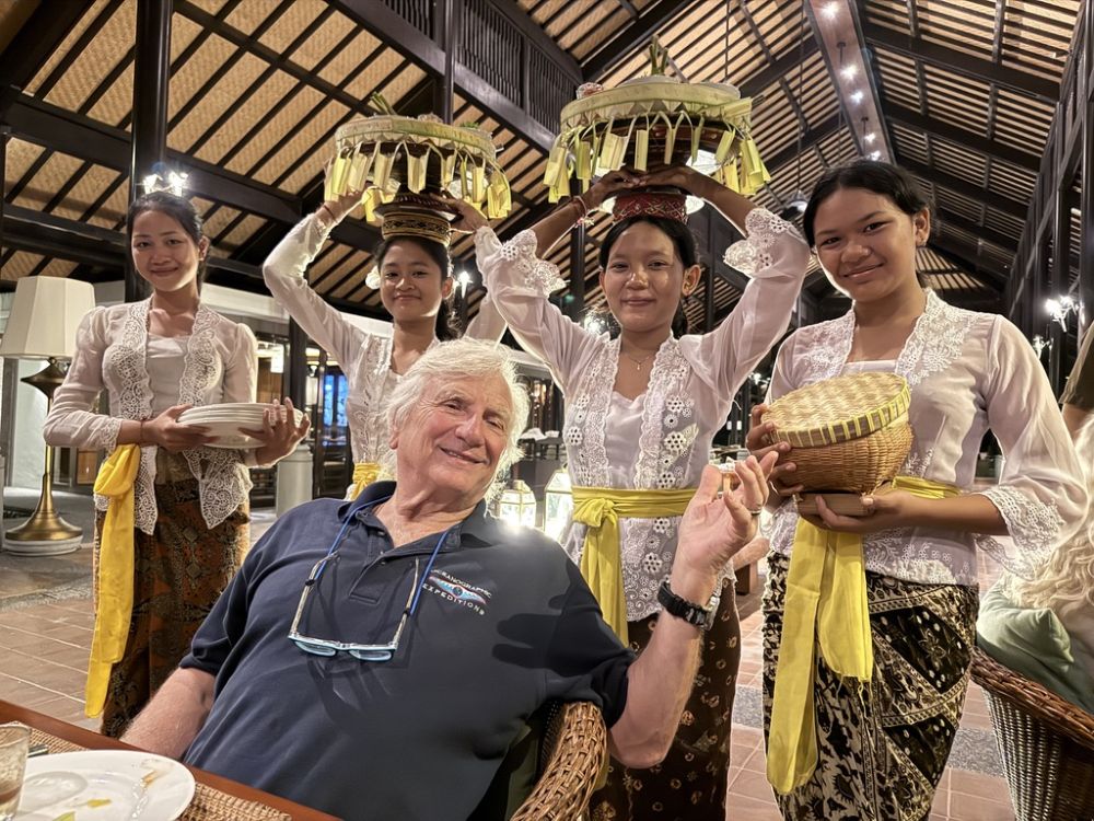 Dinners were always served by smiling, happy, Balinese women