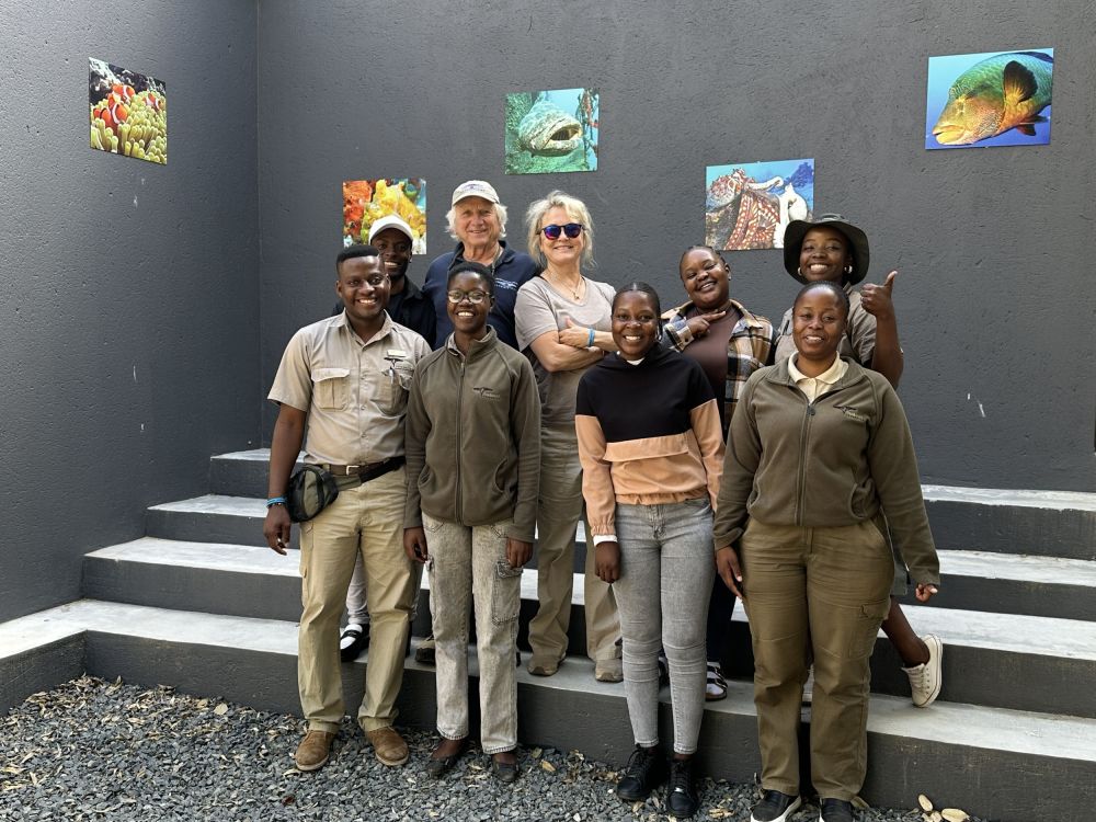 This is the staff of the new marine life exhibition hall we are building near Kruger Park.