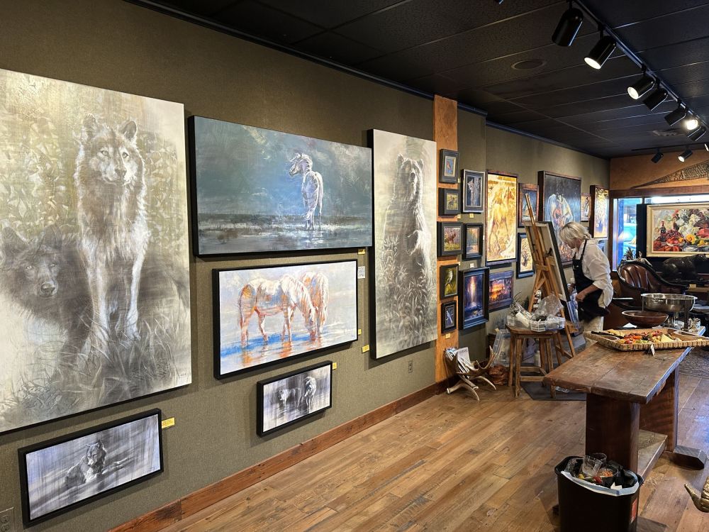 I love that my artworks are so prominently displayed at the gallery.