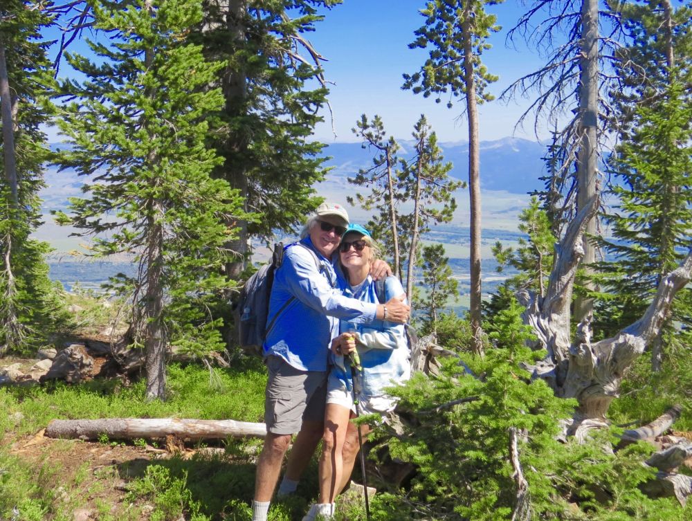  JJm and I did a wonderful hike up into the Tetons overlooking  Jackson Valley