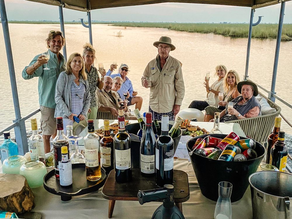 We always look forward to our sundowners, whether on an island, on a boat floating surrounded by elephants, or back at camp.