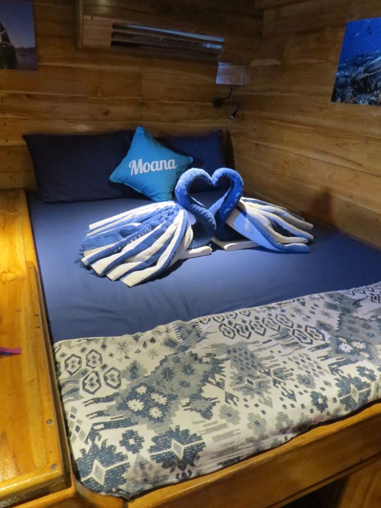 Our room was a bit small but quite comfortable, and we love the heart arrangement on our bed