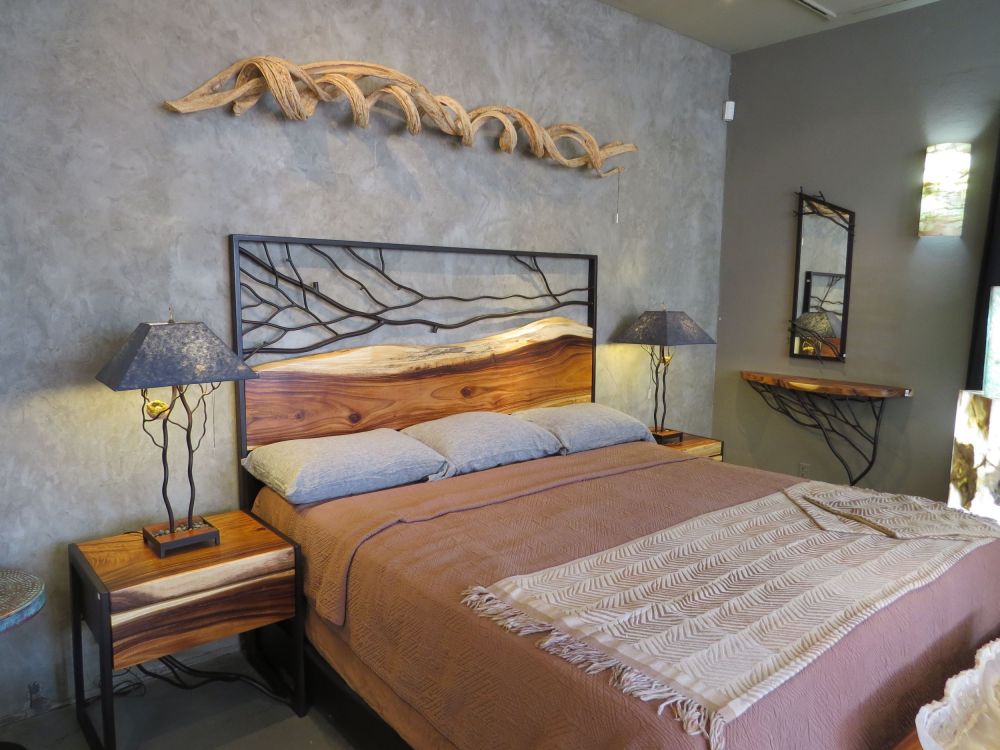  Very creative use of metal and natural woods