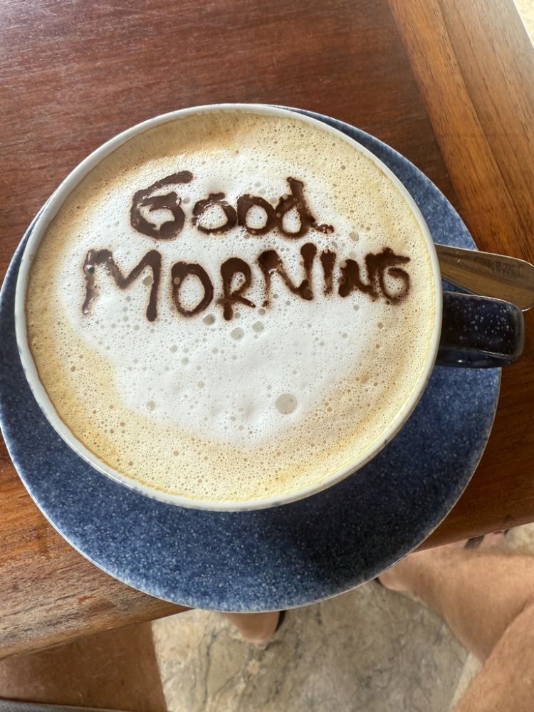 Nothing like a cappuccino in the morning that says,