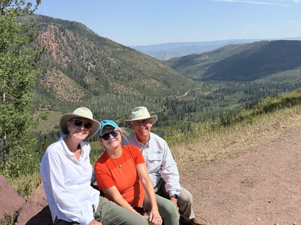 Resting mid way on the hike.