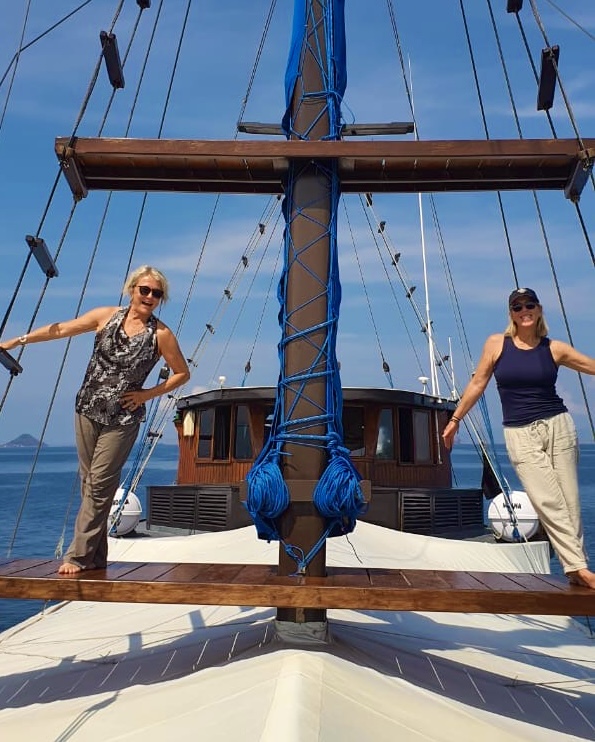 Nancy and I spent a lot of time up in the rigging watching sunsets and looking for turtles and manta rays