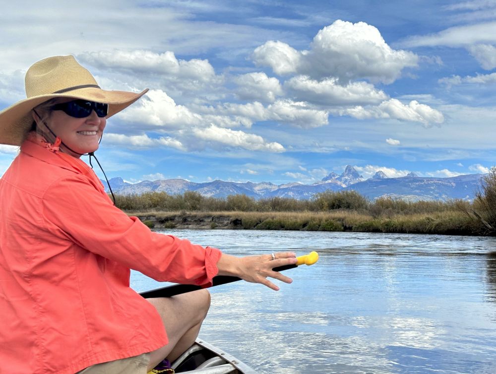 Looking for moose on the Teton River with Don and leslie