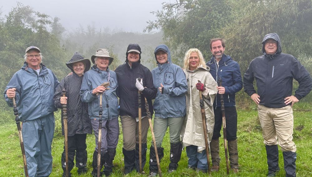 It was a rainy day for our group of friends tracking the Gorillas