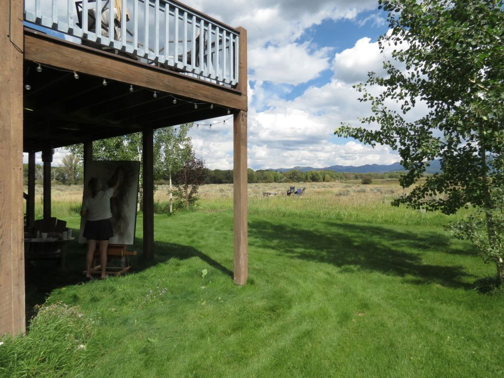 With horses, wolves, and bears nearby I can't help but want to paint