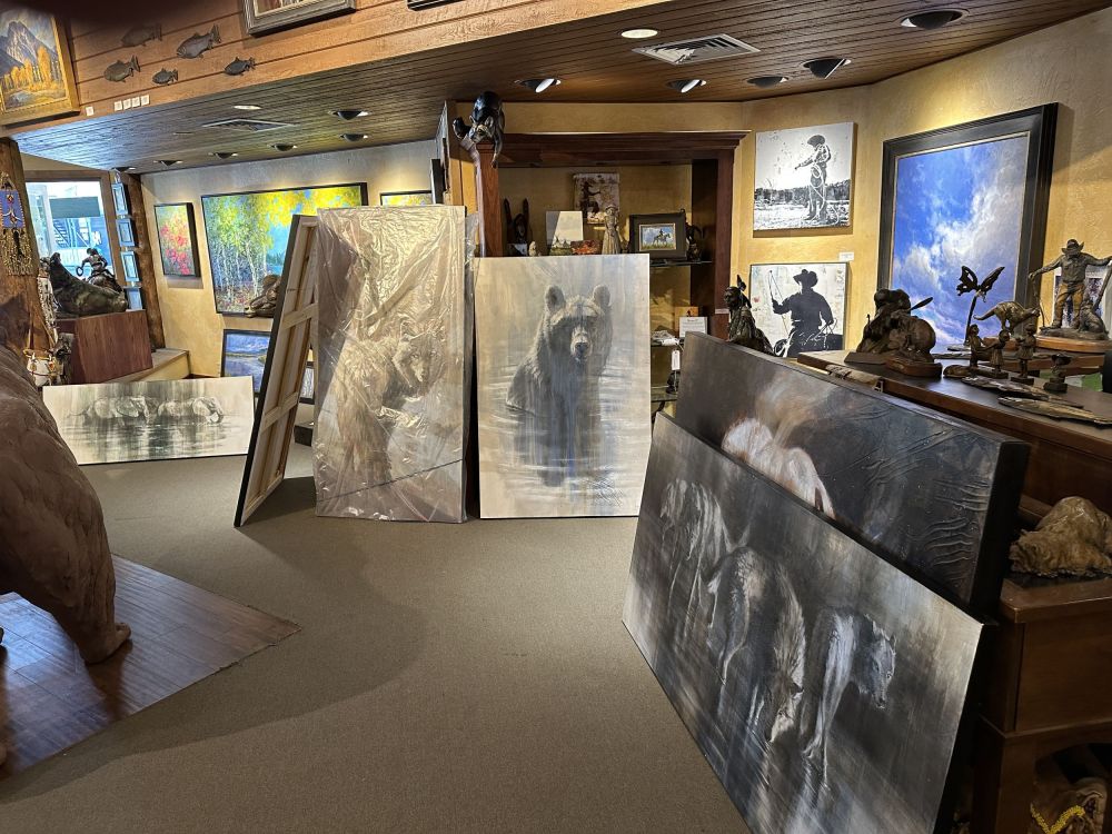 We dropped off several new paintings at our Mountain Trails gallery in Jackson.