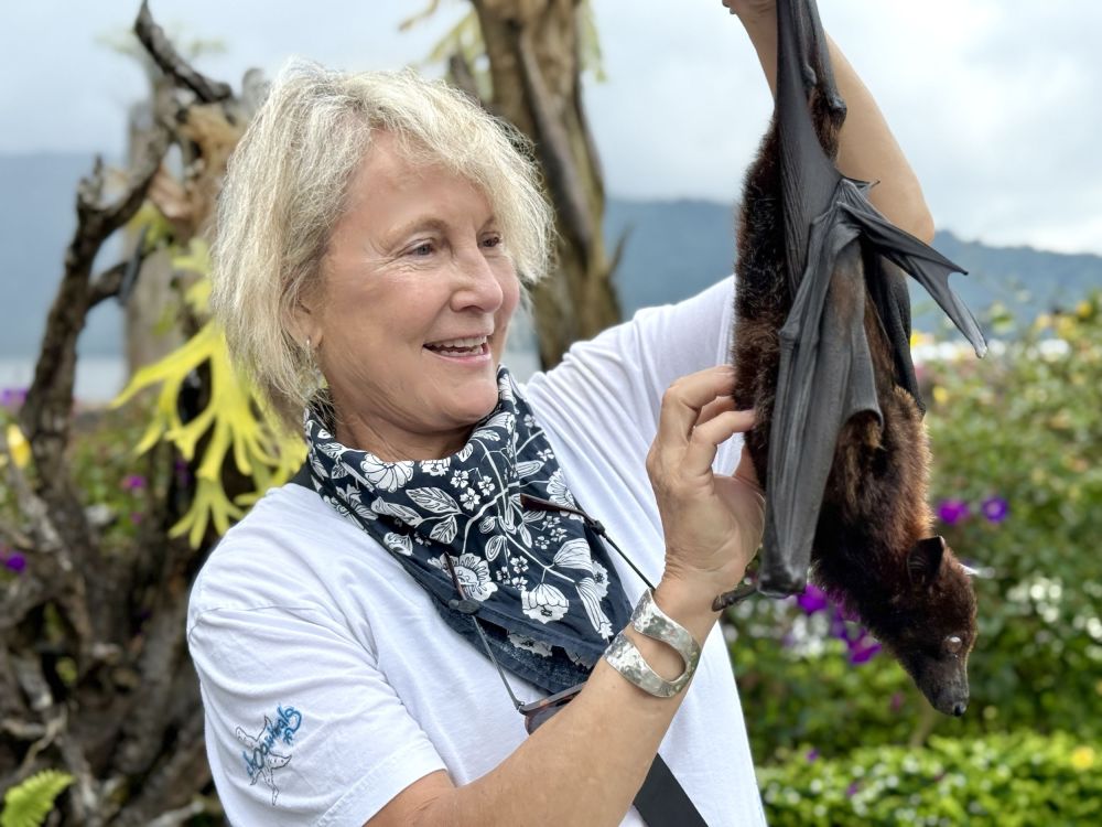 For me, one of the high points was getting to hold and pet this giant fruit bat