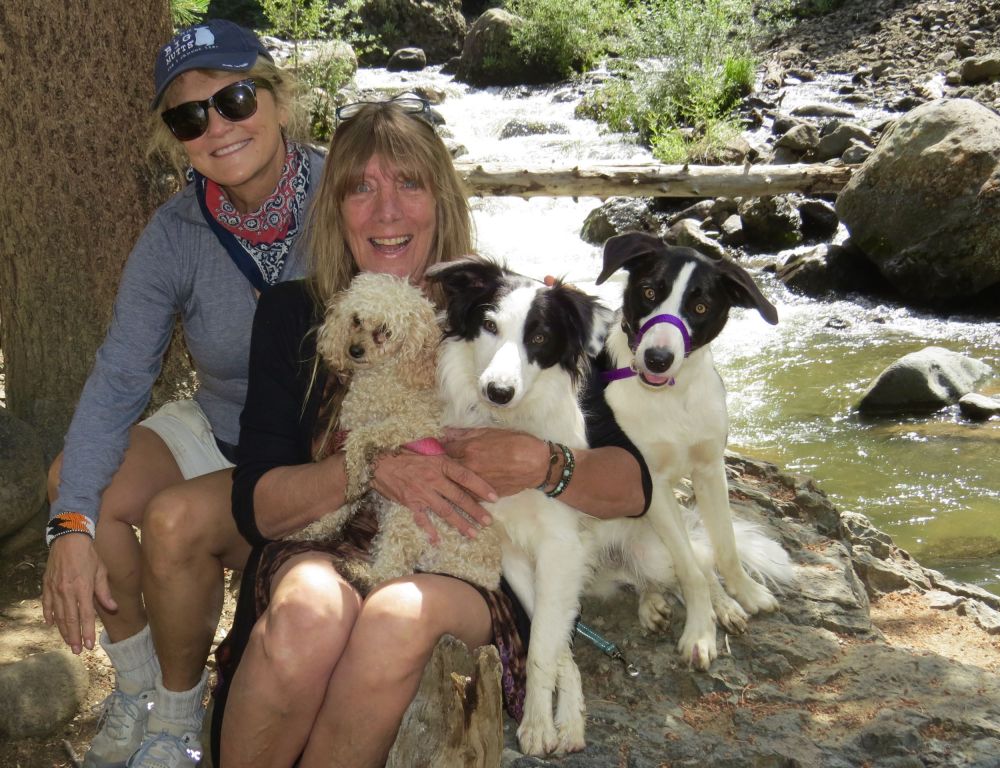 Walking in the woods with Crystal and her dogs was certainly a thrill for me