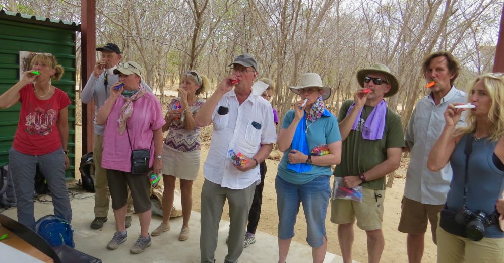 Of course we had to play the kazoos for the kids at the wildlife Center