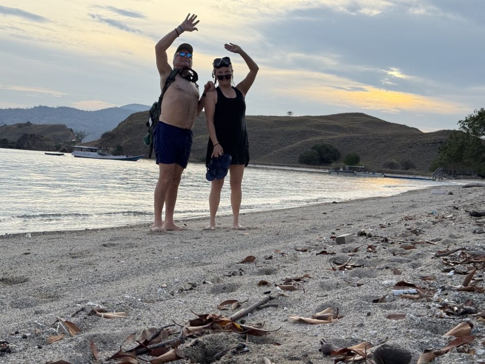 Jim and I spent one evening hiking and beachcombing on the Komodo Islands