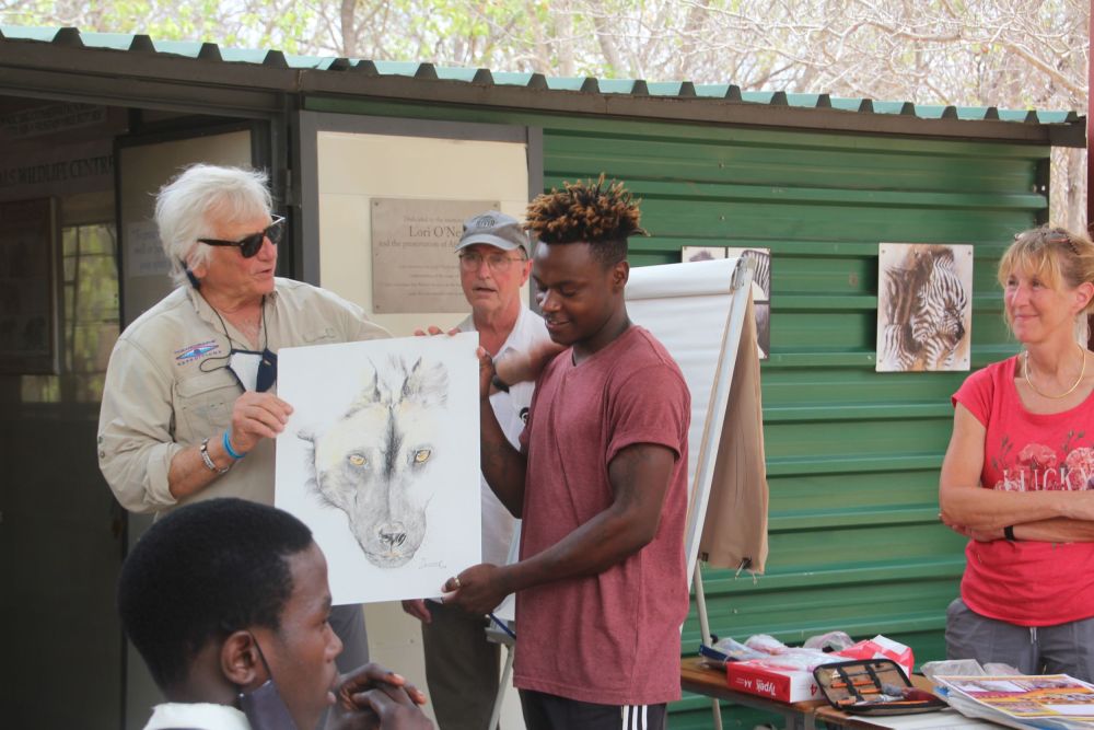 Jim presented one of our first scholarship students with this reproduction of his art