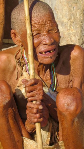 This old bushmen woman has many stories to tell I'm sure