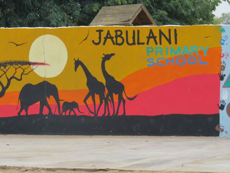 Jabulani school was started 10 years ago by a woman  teaching three kids in a tent!