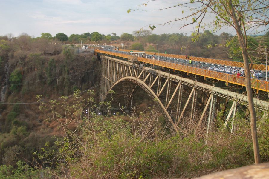 This one hundred year old bridge is the only crossing point from Zambia to Zimbabwe for over 200 miles