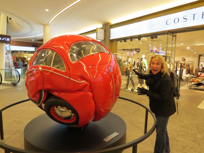 I'm not sure how they got this Volkswagen into a ball but it was quite cool