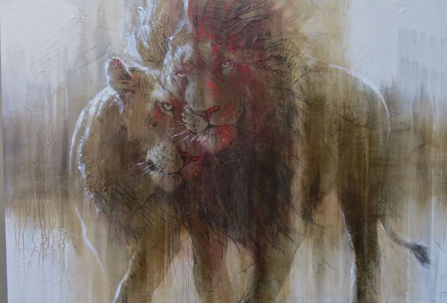 One of my pieces raised over $9,000 to protect lions and wildlife!