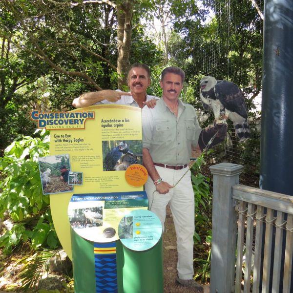 Ron with Ron  at the new Harpy Eagle exhibit.