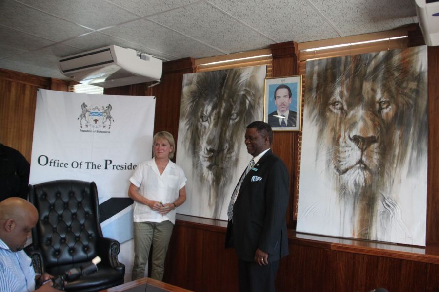 Meeting with the president of Botswana