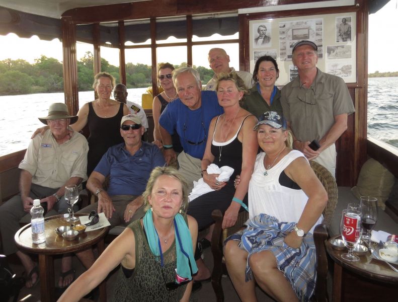 Cruising with our friends down the Zambezi