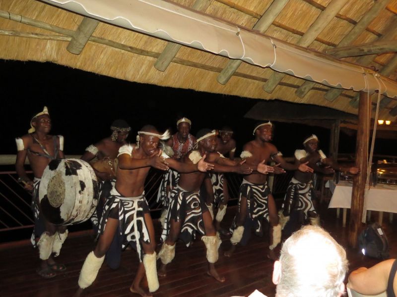 Our last night in Victoria Falls, a private dinner of African delicacies with dancers