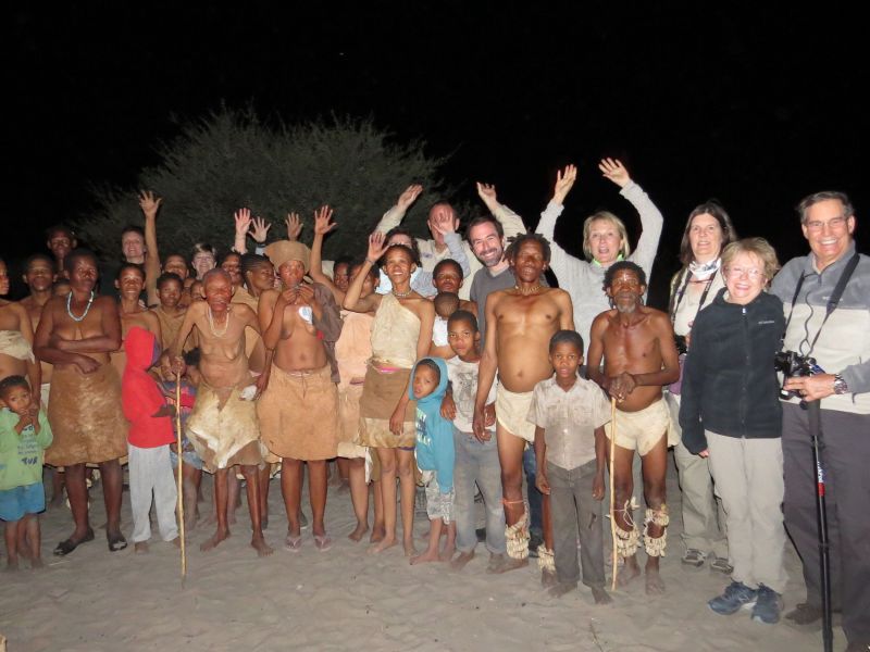 Then it was off to Botswana to visit our bushman friends-Sharing a dinner with the bushman is always magical